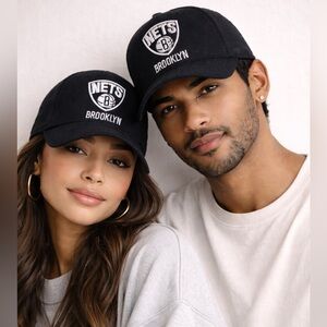 Official NBA Brooklyn Nets Black Adjustable Cap Hat Everyday Sporty Wear
